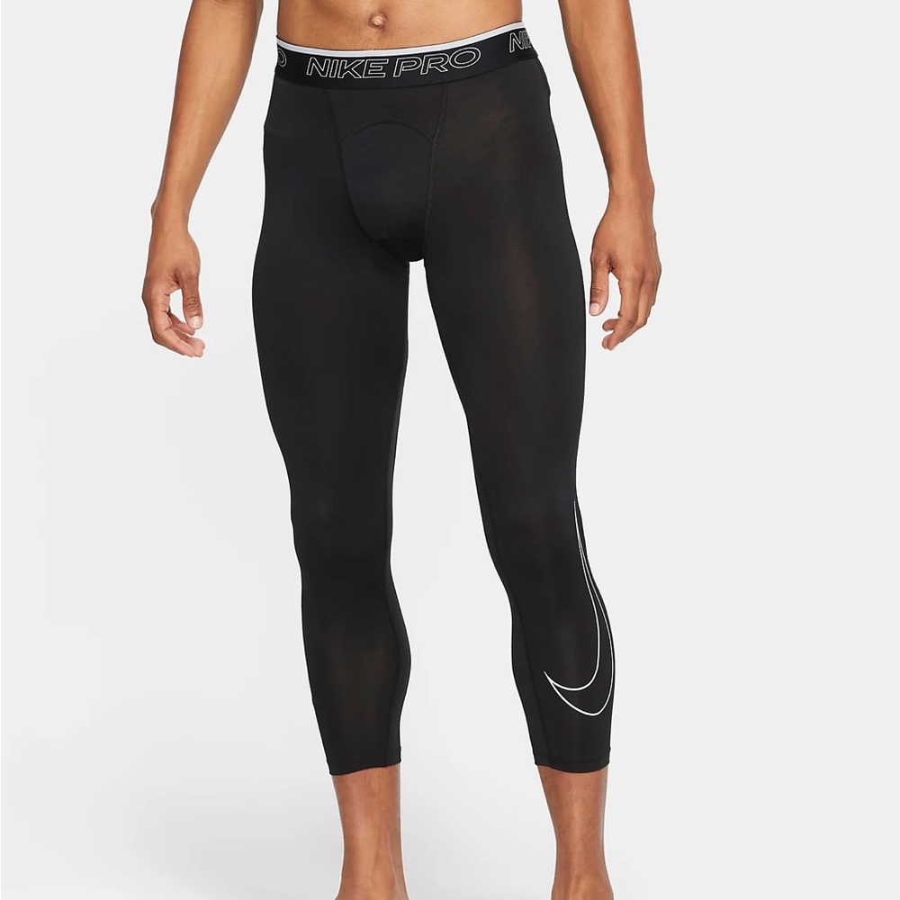 MENS NIKE PRO RUNNING TIGHT 3/4 | BLACK | XL